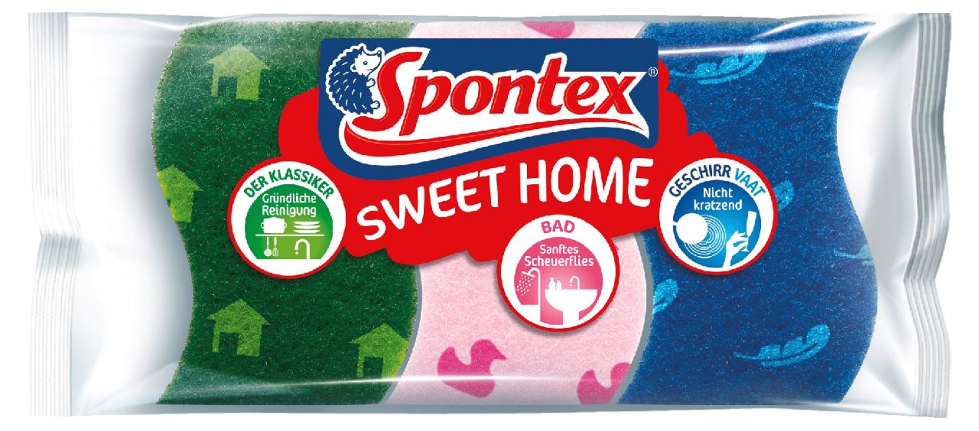 Spontex Sweet Home Schwamm-Set - 3 Stück