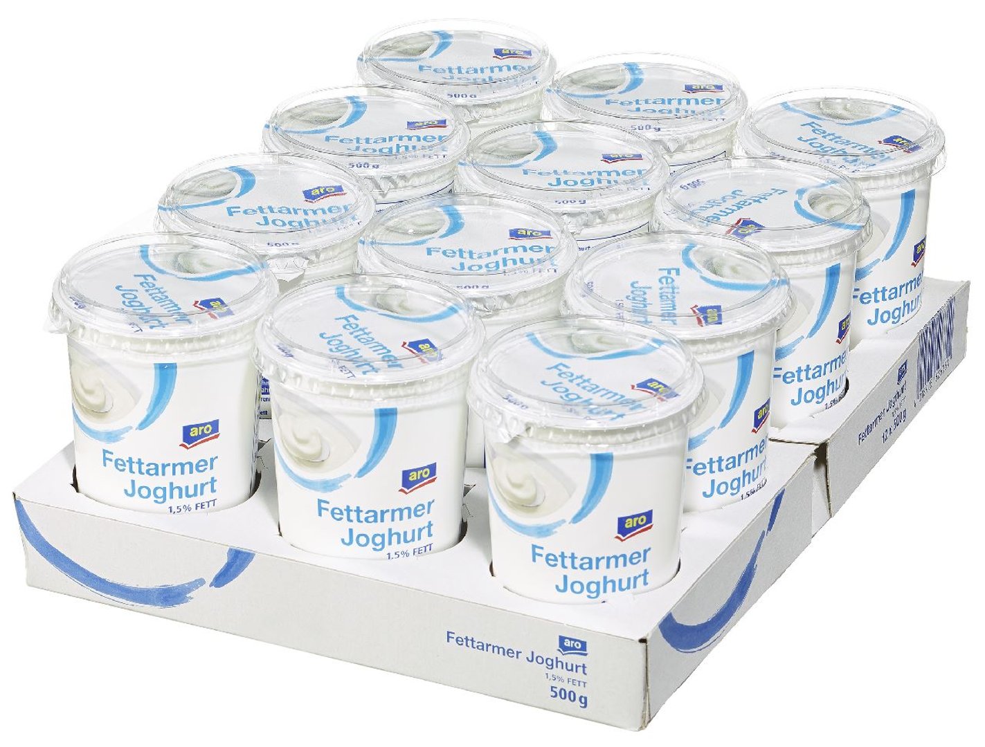aro - Joghurt 1,5 % Fett im Milchanteil - 12 x 500 g Karton