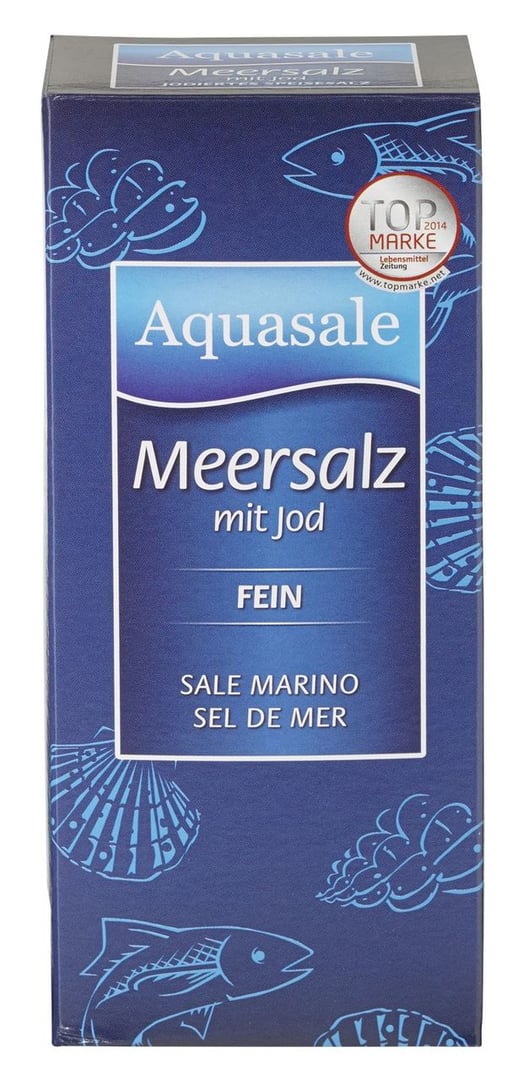 Aquasale - Meersalz mit Jod 500 g Paket