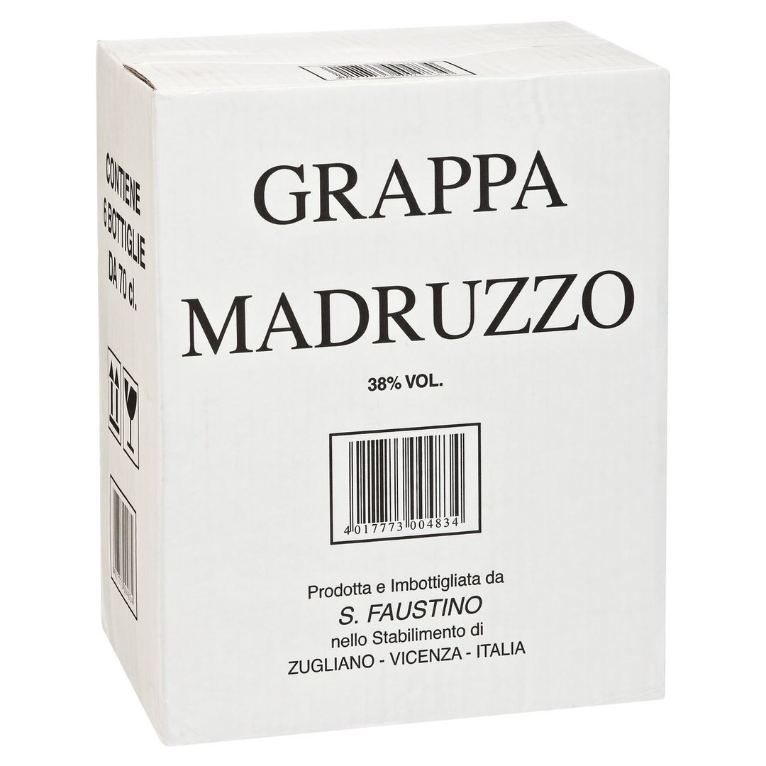 Madruzzo - Grappa 38 % Vol. 6 x 0,7 l Flaschen