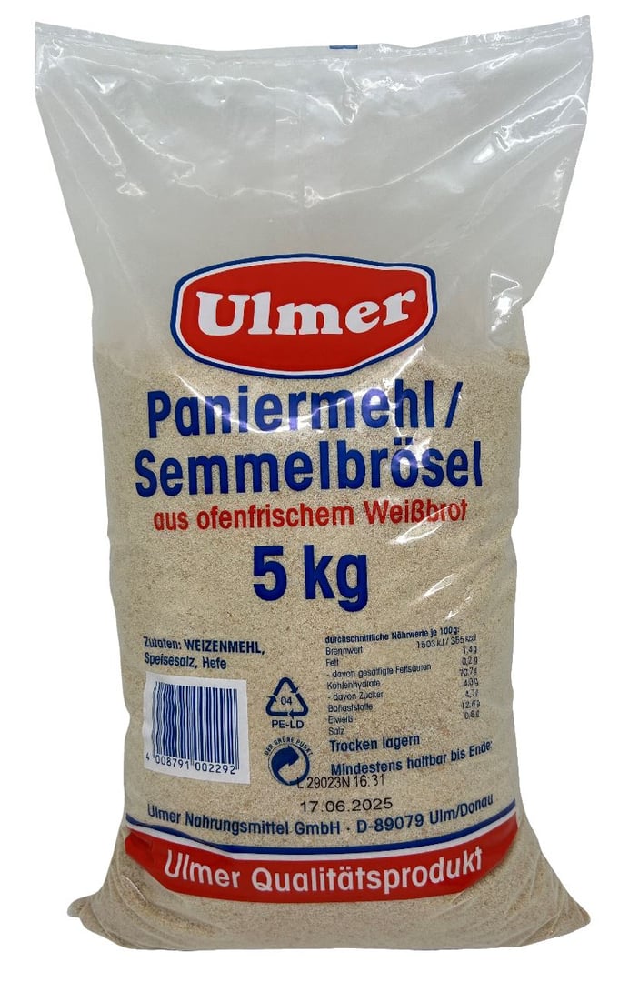 ULMER - Paniermehl Natur - 5 kg Sack