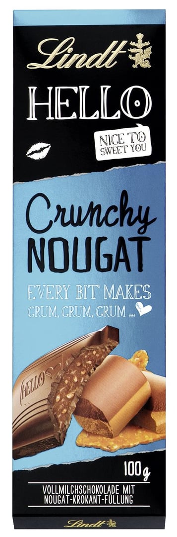 Hello - Einzeltafel Crunchy Nougat - 100 g Tafel