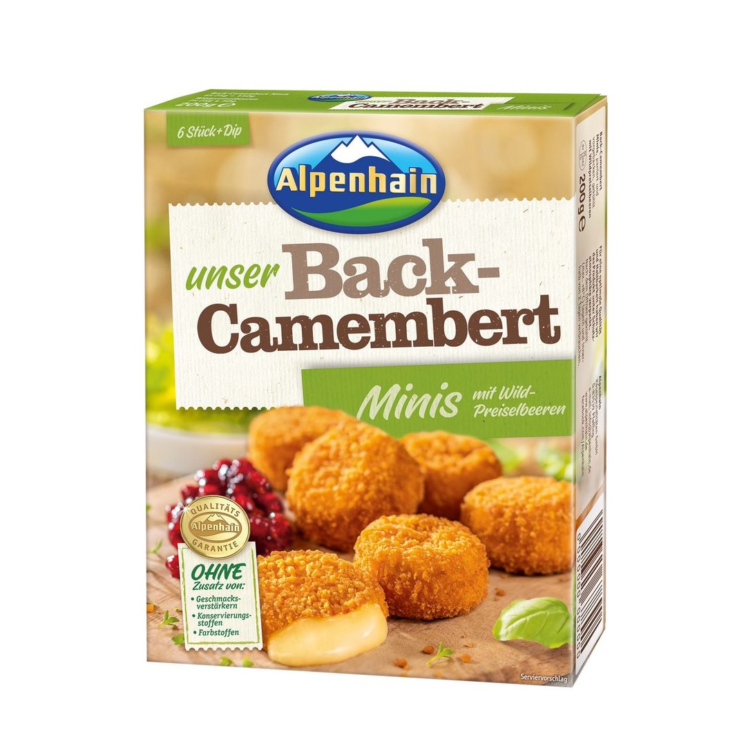 Alpenhain - Back-Camembert Minis mit Wildpreiselbeeren 200 g