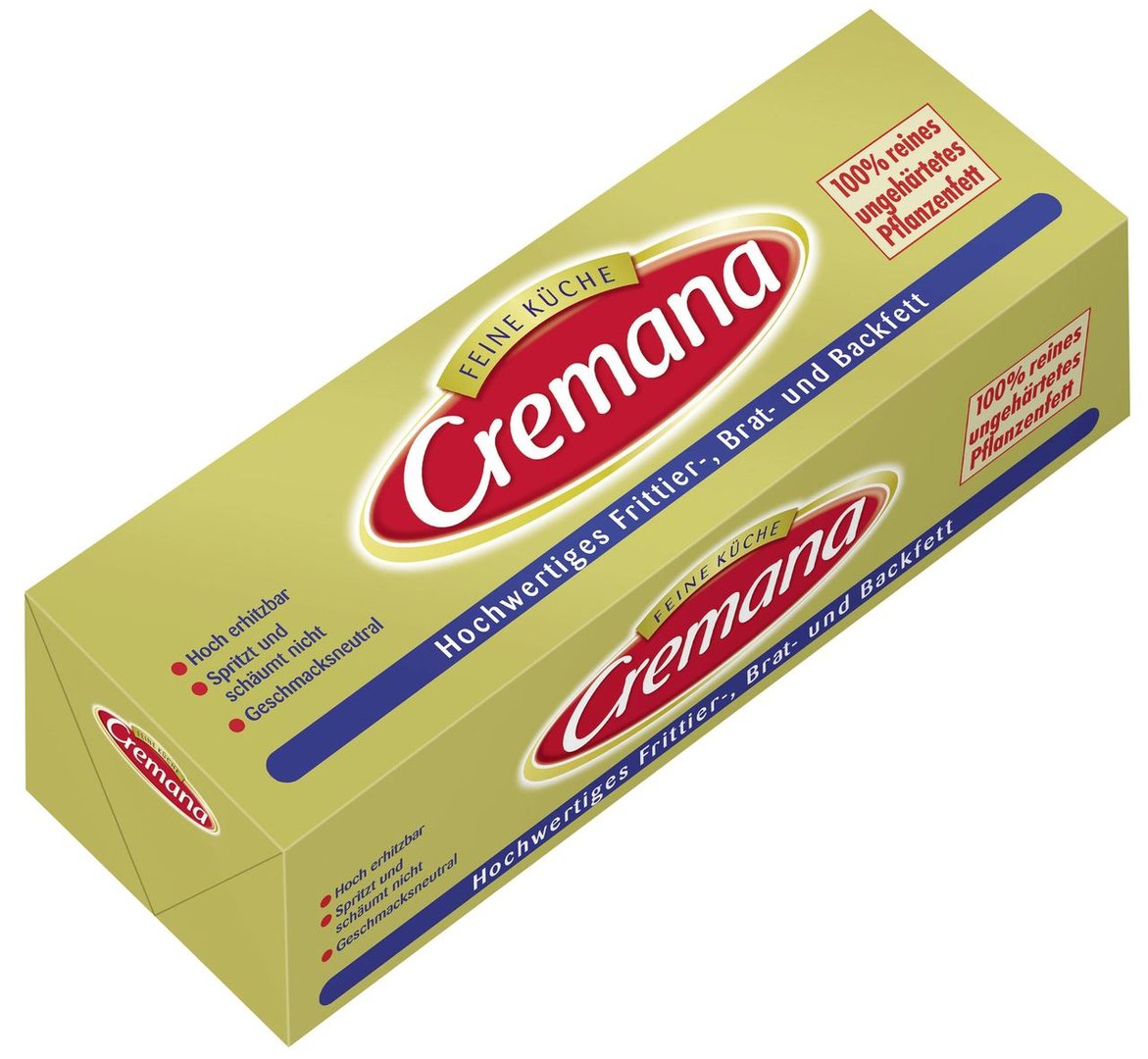 Cremana - Pflanzenfett 100 % rein, ungehärtet 2,5 kg Stange