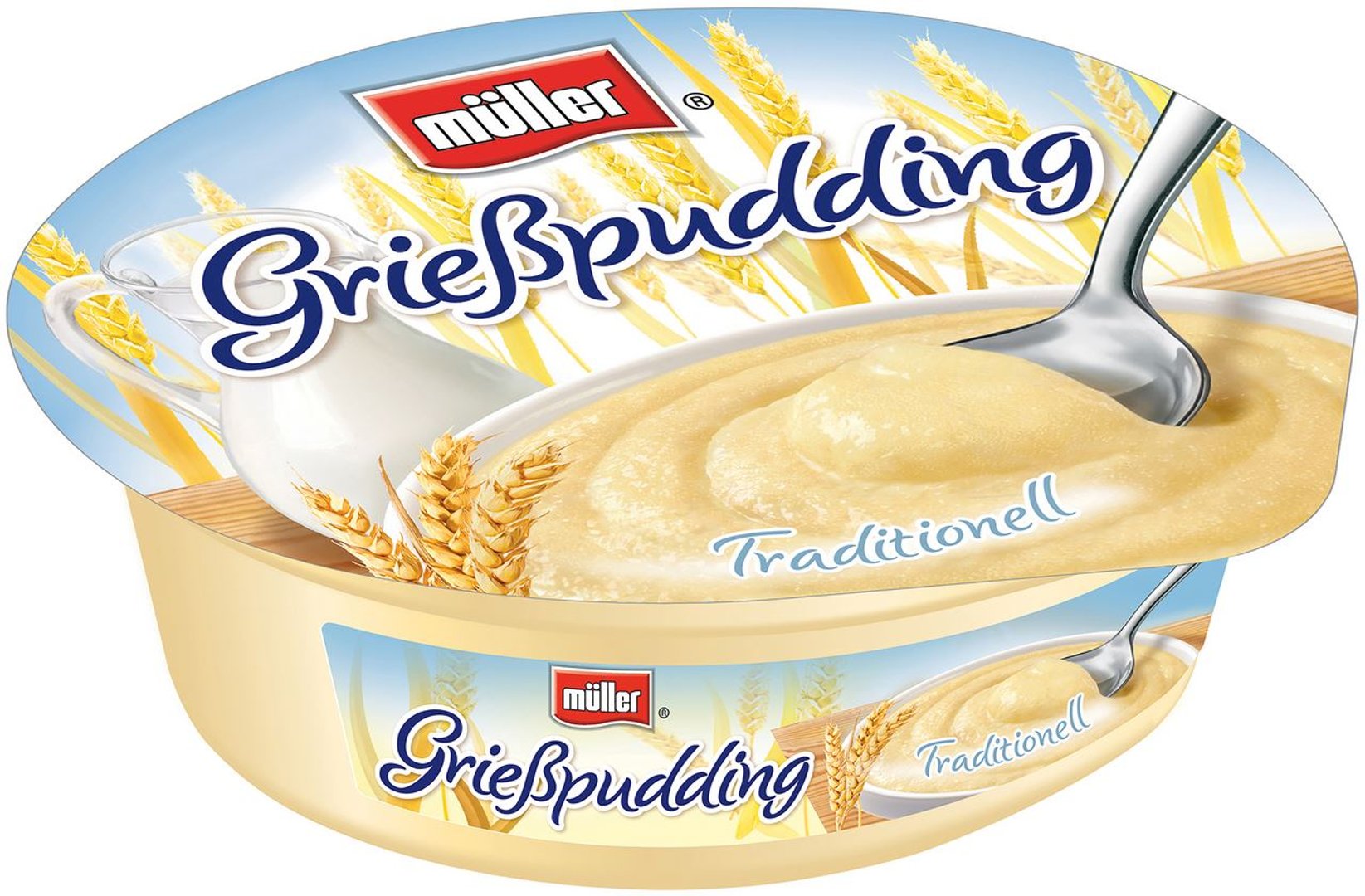 müller - Grießpudding Traditionell 8,4 % Fett - 1 x 200 g Becher