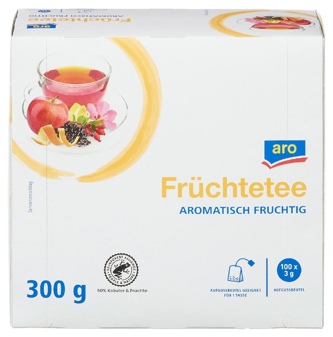 aro - Tee Früchte 100 Beutel - 300 g Faltschachtel