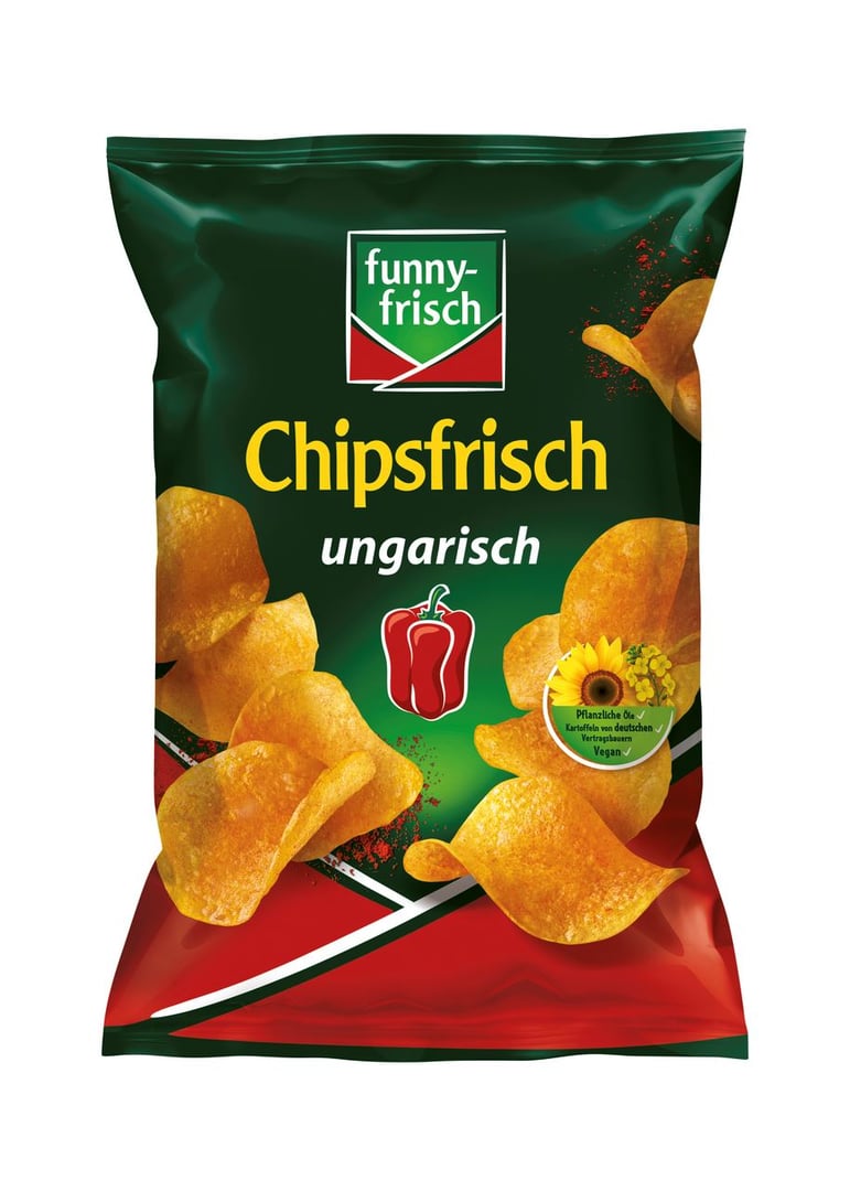 funny-frisch - Chips Ungarisch 12 Beutel à 40 g - 480 g Karton