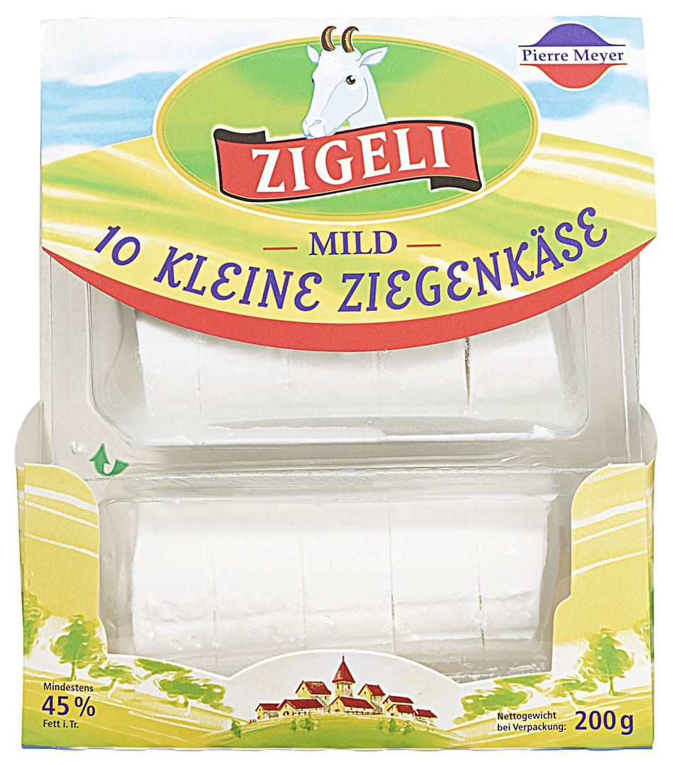 Zigeli - Ziegenfrischkäsetaler 10 Stück á 20 g, 45% Fett 200 g Packung