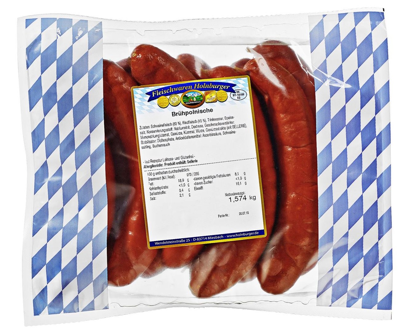 Holnburger - Brühpolnische 12 Stück á 125 g, vak.-verpackt ca. 1,5 kg