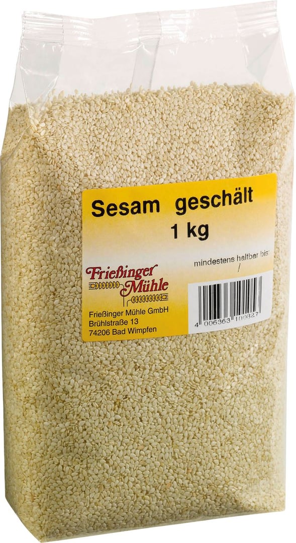 FRIEßINGER MÜHLE - Sesam geschält - 5 x 1 kg Karton