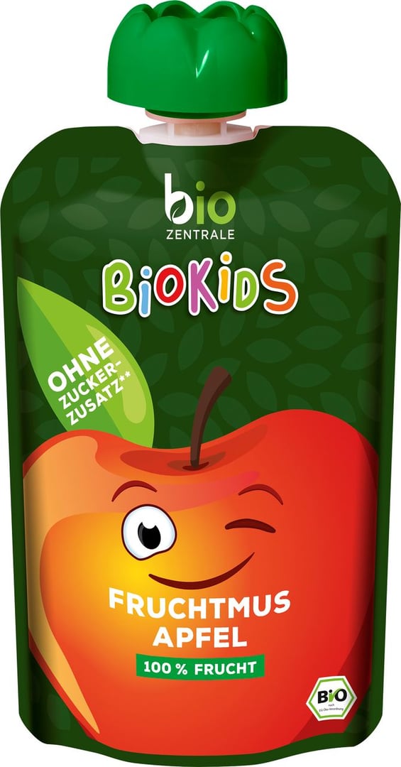 bio ZENTRALE - BioKids Fruchtmus Apfel vegan - 90 g Beutel