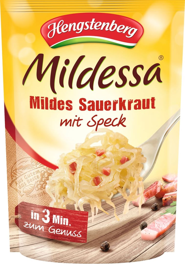 Mildessa - Mildes Sauerkraut mit Speck - 400 g Beutel
