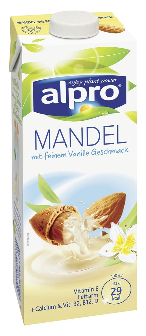 Alpro - alpro Mandeldrink Vanille vegan 1,1 % Fett - 8 x 1 l Schrumpfpackung