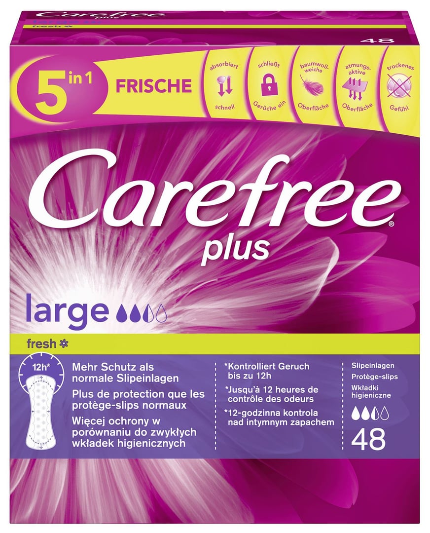 Carefree Plus Large Fresh lang, länglich