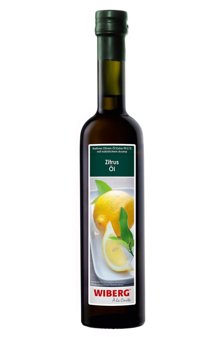 Wiberg - Premium Zitrusöl fruchtig nach Olive, mit erfrischender Zitronennote, aus 99,5% nativem Oliven-Öl Extra, natürliches Aroma 500 ml Flasche