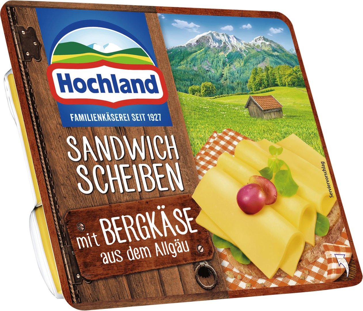 Hochland - Sandwich Scheiben Mild Würzig 26 % Fett 150 g Packung