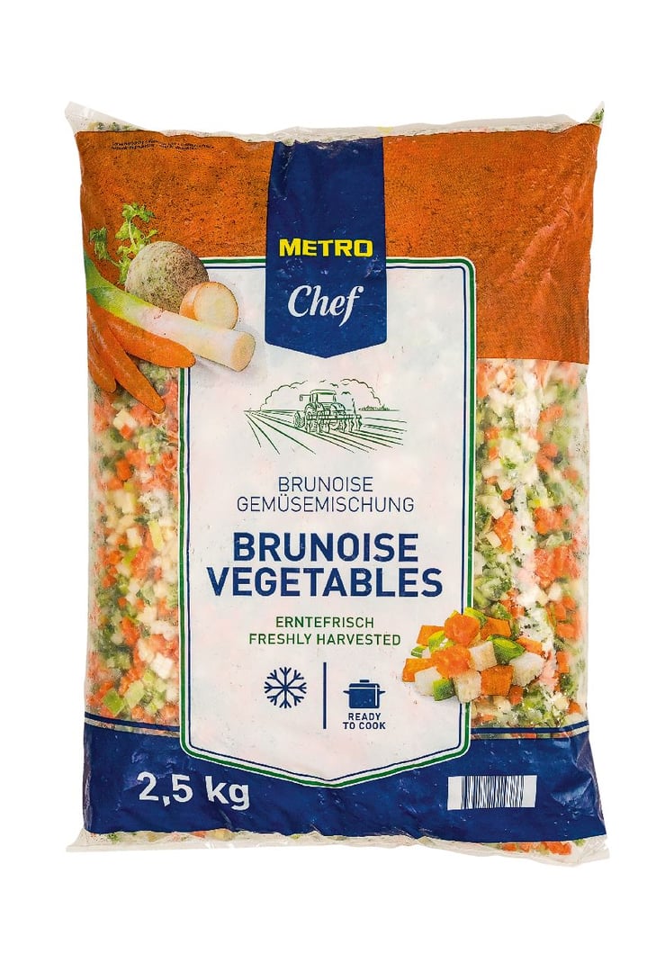 METRO Chef - Gemüsemischung Brunoise tiefgefroren - 2,50 kg Beutel