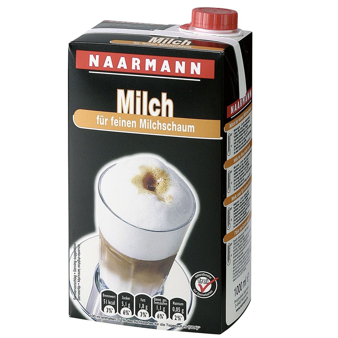 Naarmann - Milch für feinen Milchschaum 1,8% Fett 1 l Packung