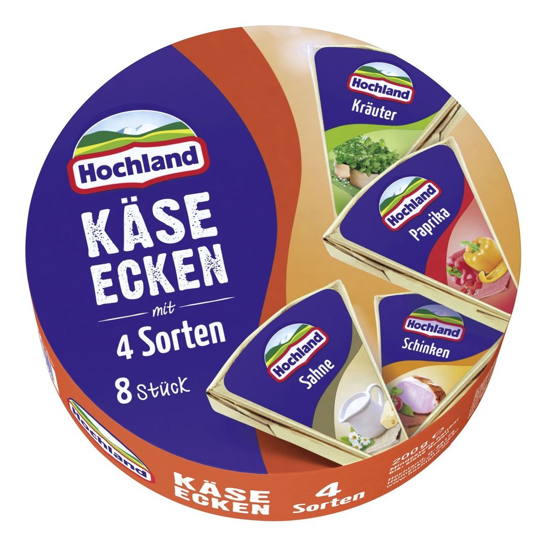 Hochland - Käse-Ecken mit 4 Sorten - 200 g Packung