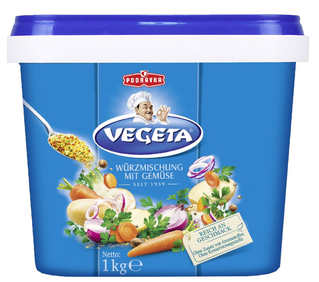 Podravka Vegeta - Würzmischung - 6 x 1,00 kg Dosen