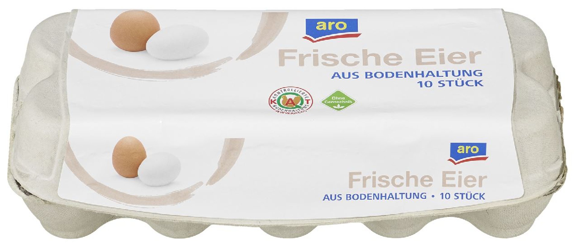 aro - Eier 10er Gr. M/L Weiß/Braun Bodenhaltung - 10 Stück