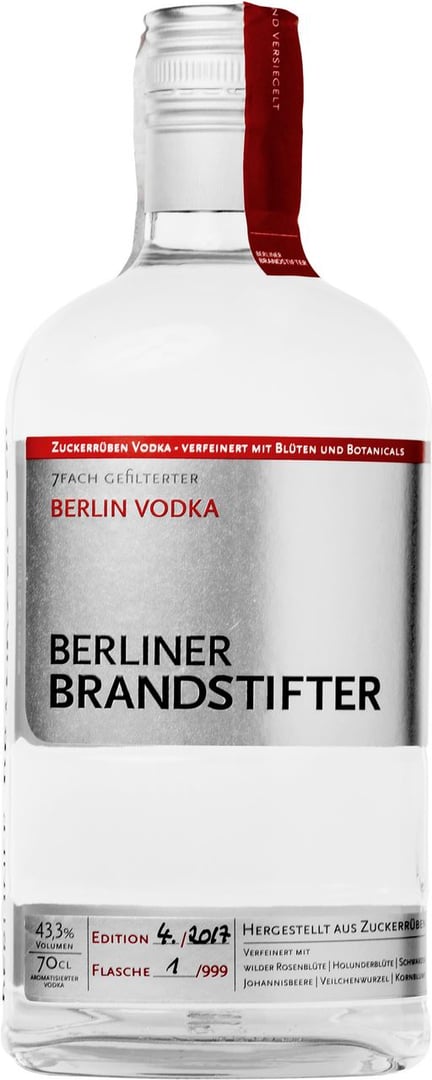 Berliner Brandstifter - Vodka 44 % Vol. - 6 x 700 ml Karton