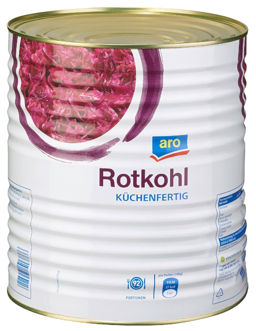 aro - Rotkohl küchenfertig - 10,2 l Dose