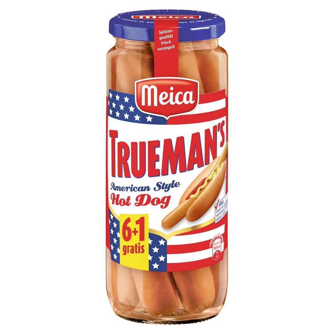 Trueman's American Style Hot Dog 7 Stück á 50 g, aus Schweinefleisch 350 g Glas