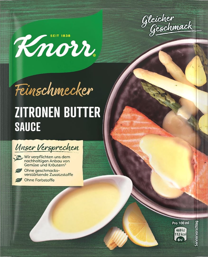 Knorr - Feinschmecker Zitronen Buttersauce 42 g Beutel