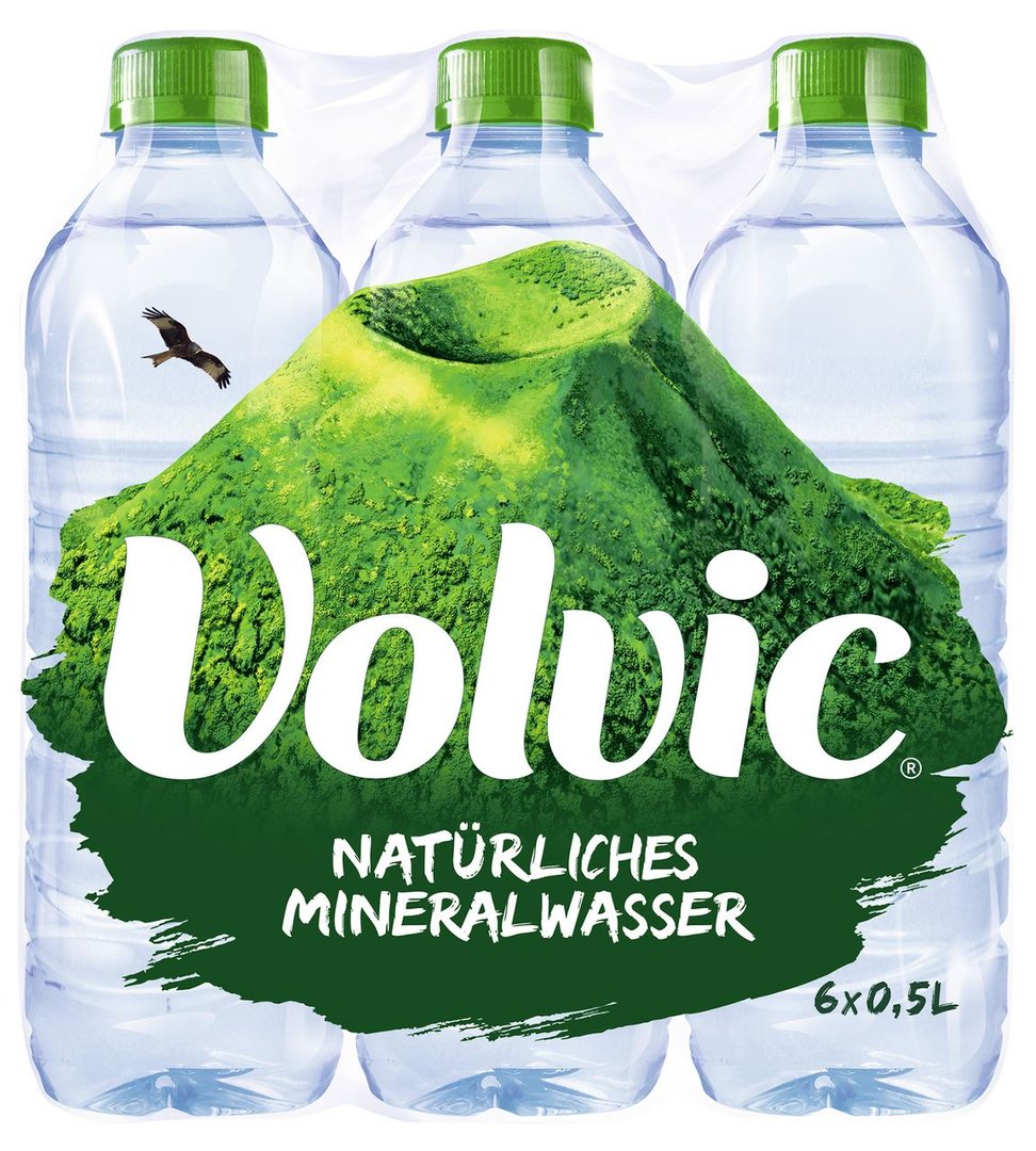 Volvic - Natürliches Mineralwasser Naturell 1200 x 0,5 l Flaschen