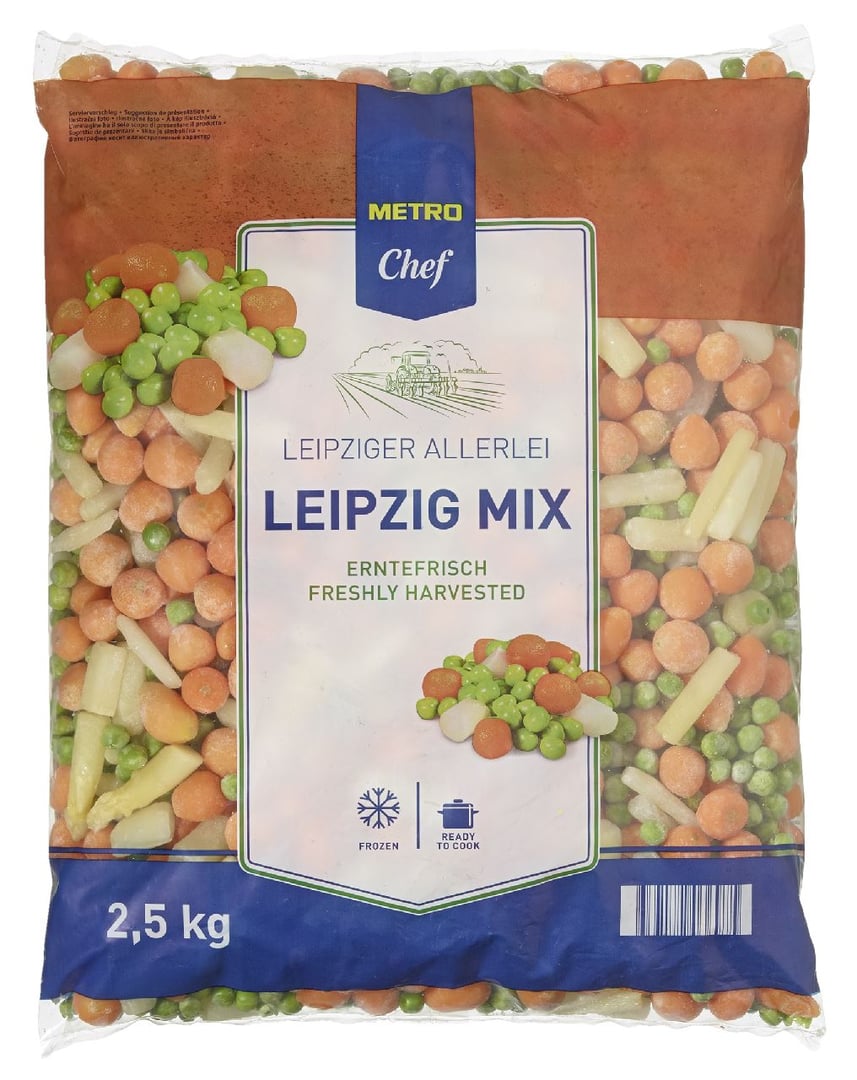 METRO Chef - Leipziger Allerlei tiefgefroren - 2,5 kg Beutel