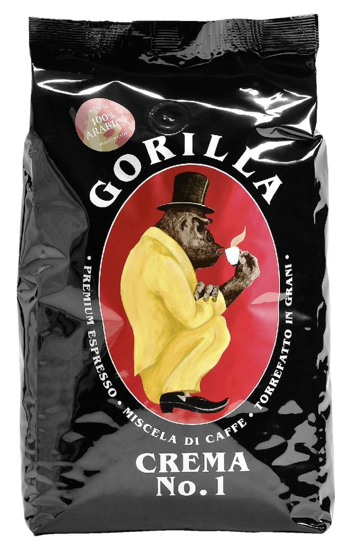 Gorilla Premium Espresso Crema No. 1 ganze Bohnen - 1 x 1 kg Packung