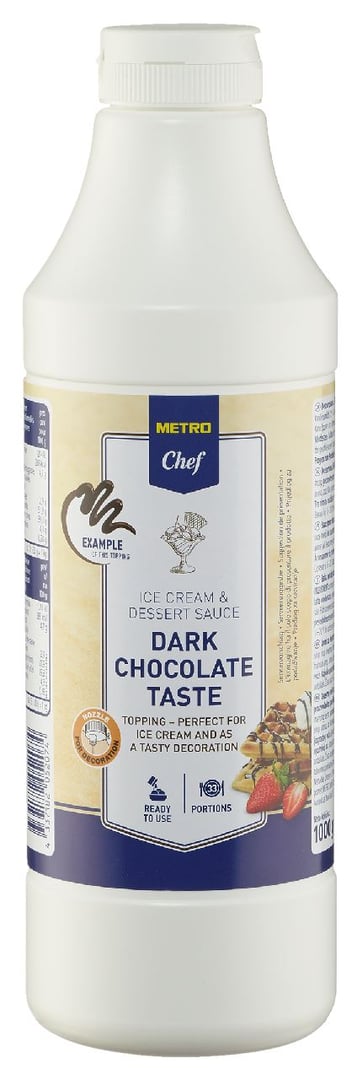 METRO Chef - Dessertsauce Dunkle Schokolade - 1 l Flasche