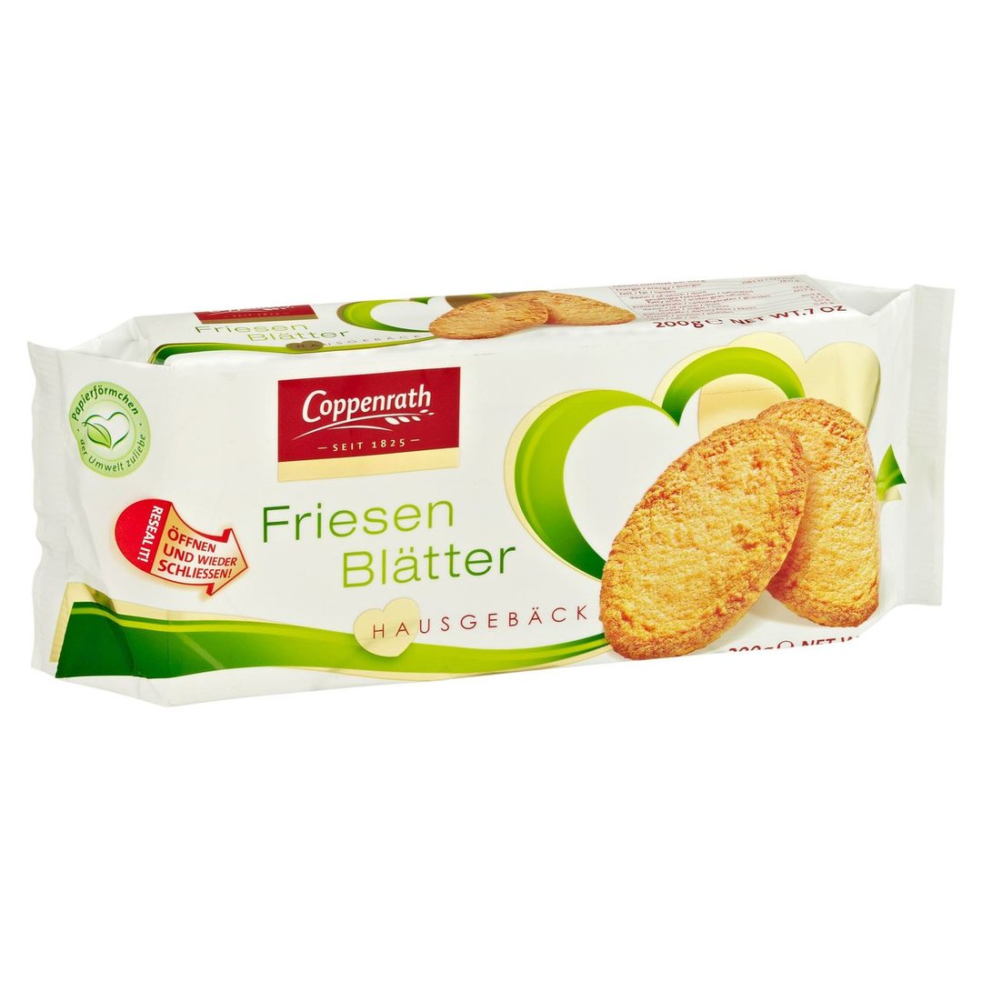 Coppenrath - Friesenblätter Knuspriges Kokosgebäck (11%) 200 g Packung