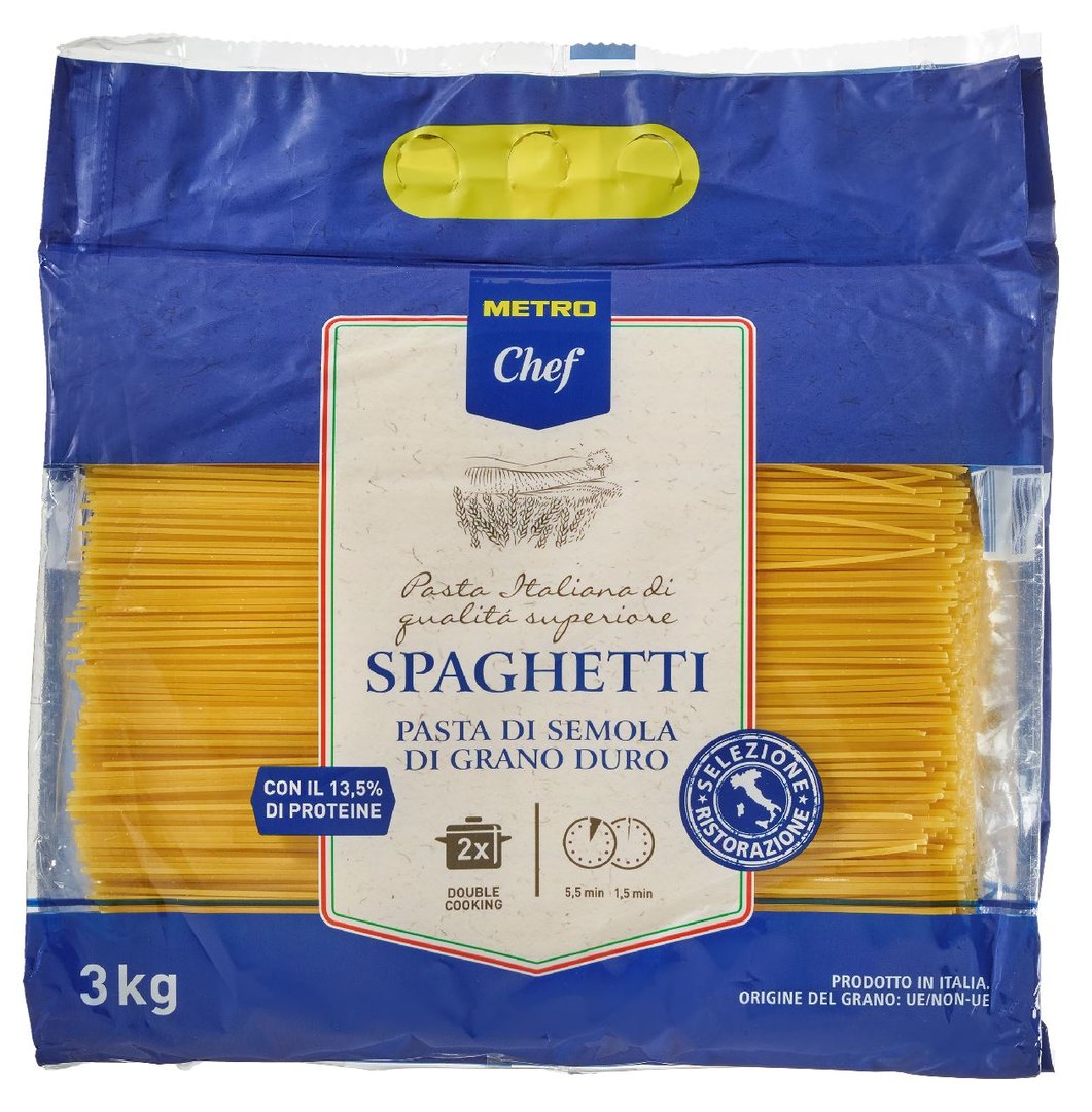 METRO Chef - Spaghetti 13,5 % Protein - 3 kg Packung
