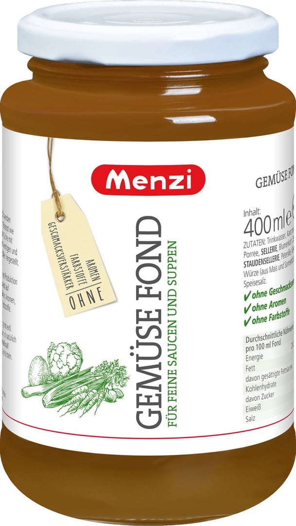 Menzi - Feiner Fond Gemüse - 400 ml Tiegel