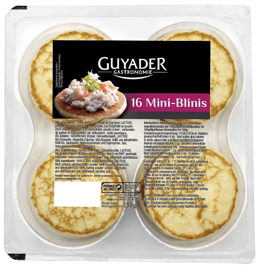 Guyader - Mini Blinis - 135 g Packung