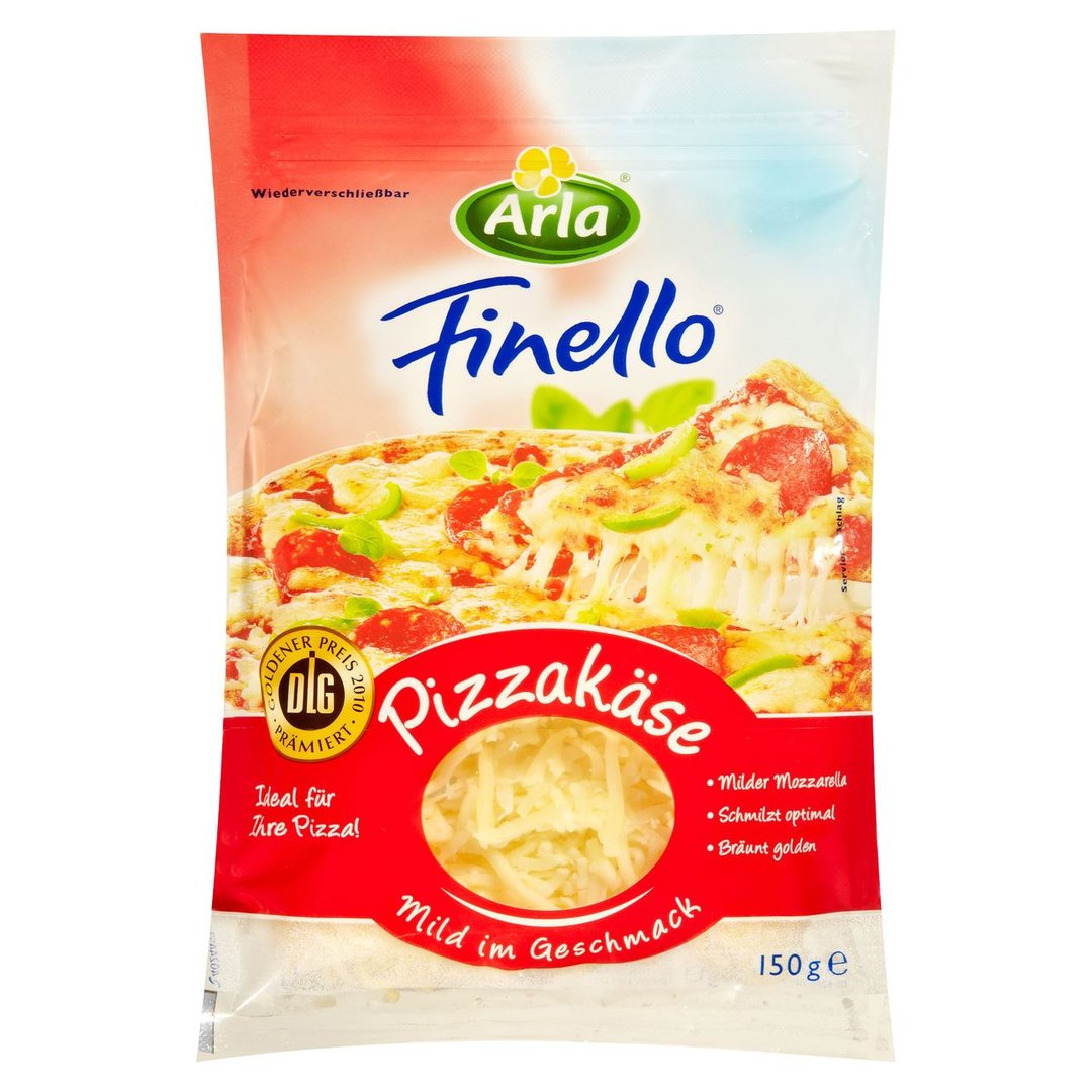 Arla - Finello Pizzakäse gerieben, 40 % Fett i. Tr. 150 g