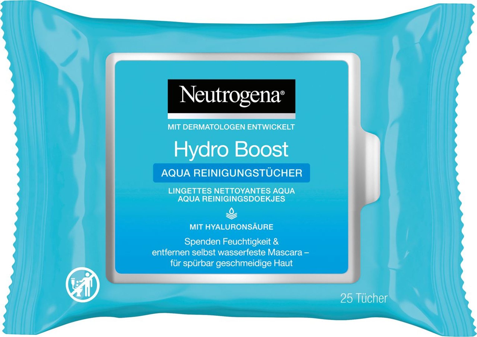 Neutrogena Hydro Boost Aqua Reinigungstücher, 25 Stück