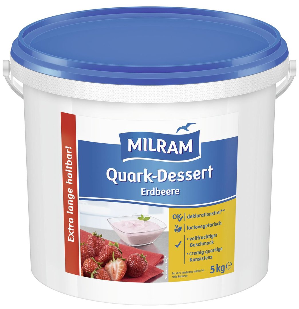 Milram - Skyr Quark Desser Erdbeere 4,2 % Fett - 1 x 5 kg Eimer