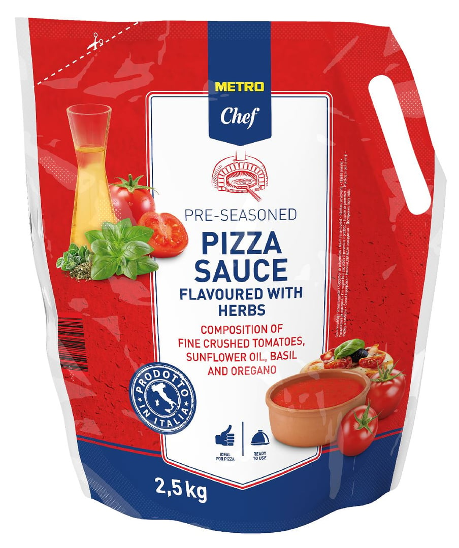 METRO Chef - Pizza Sauce mit Kräutern 4 x 2,5 kg Beutel