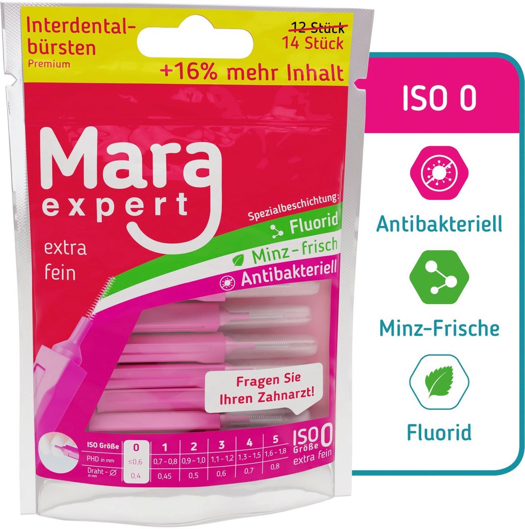 Mara Expert Interdentalbürste 14er ISO 0, 0,4 mm extra fein