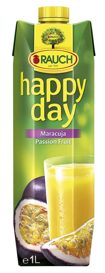 Happy Day - Fruchtnektar Maracuja mind. 25 % Fruchtgehalt Tetra Pack - 6 x 1 l Packungen