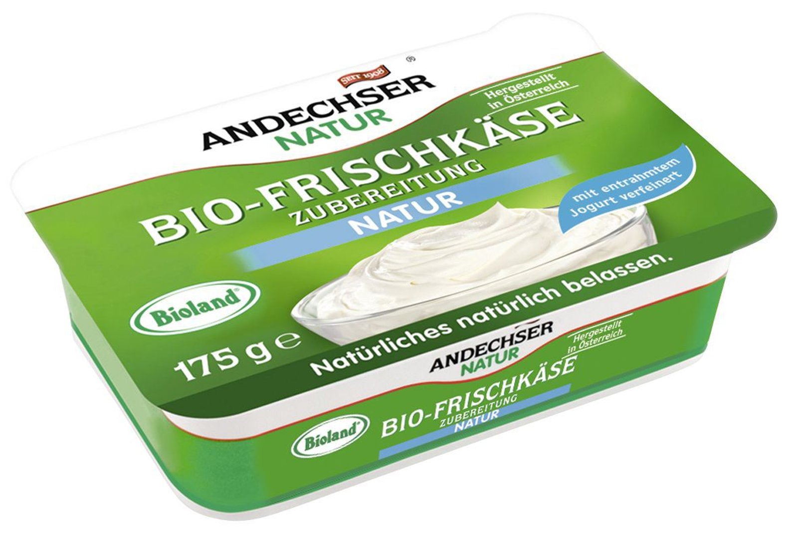 Andechser - Bio Frischkäse Natur 65 % Fett - 1 x 175 g Bocksbeutel
