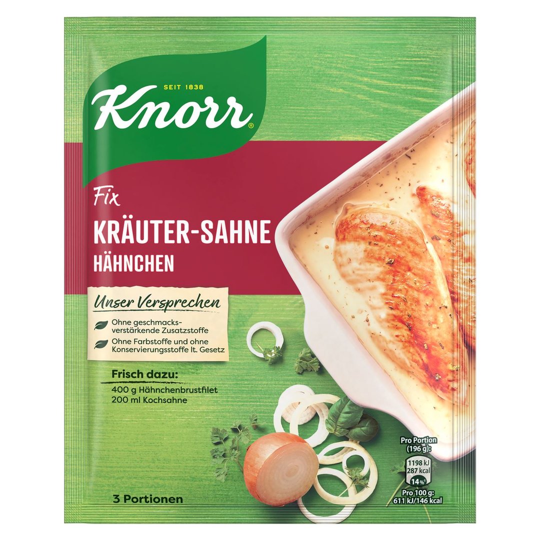 Knorr - Fix Kräuter-Sahne Hähnchen - 28 g Beutel