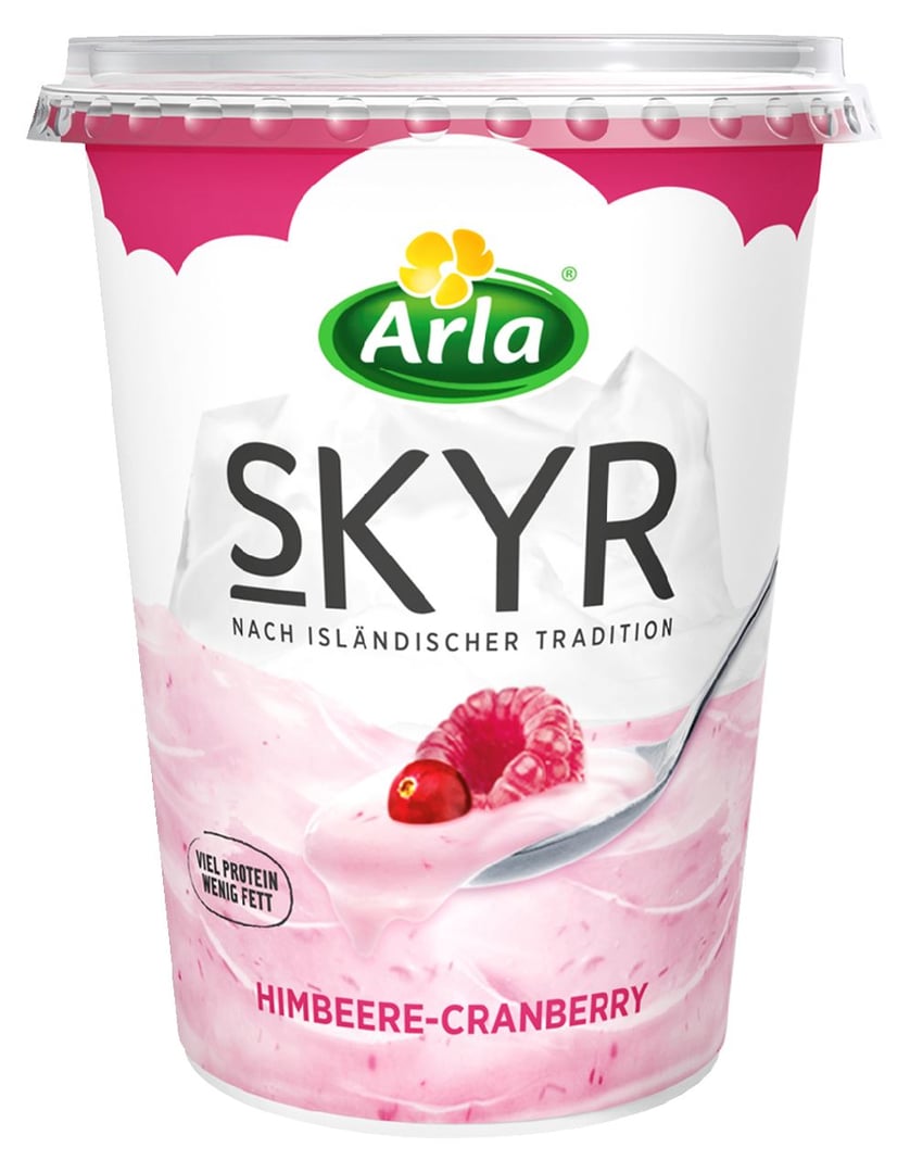 Arla - Skyr nach isländischer Tradition Himbeere-Cranberry - 1 x 450 g Becher
