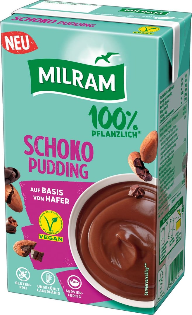 Milram - Hafer Schoko Pudding vegan - 1 kg Faltschachtel