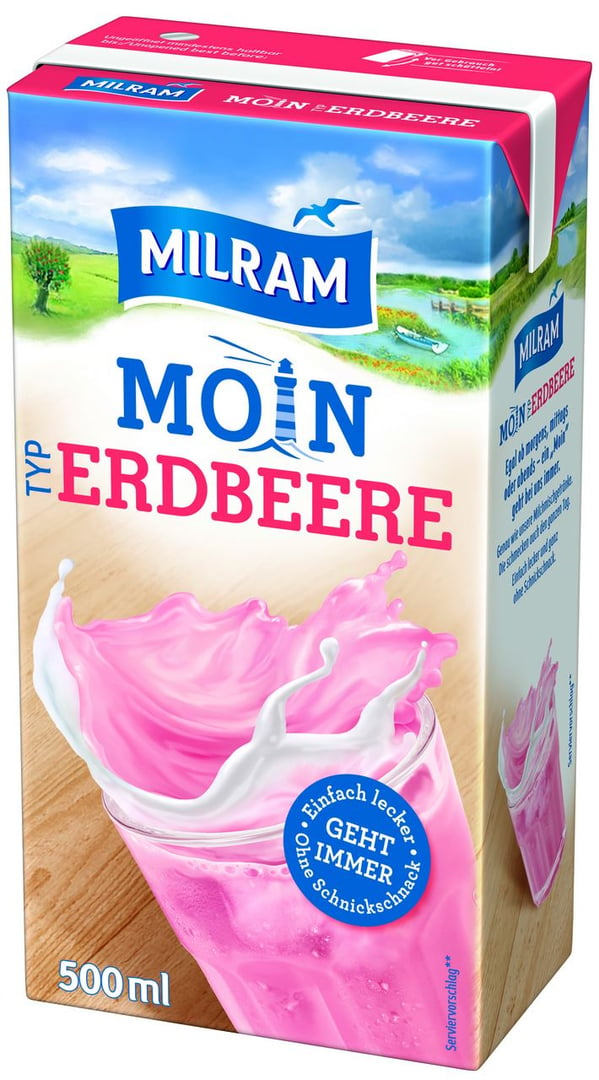 Milram - Erdbeer Drink 0,1 % Fett 500 ml Packung