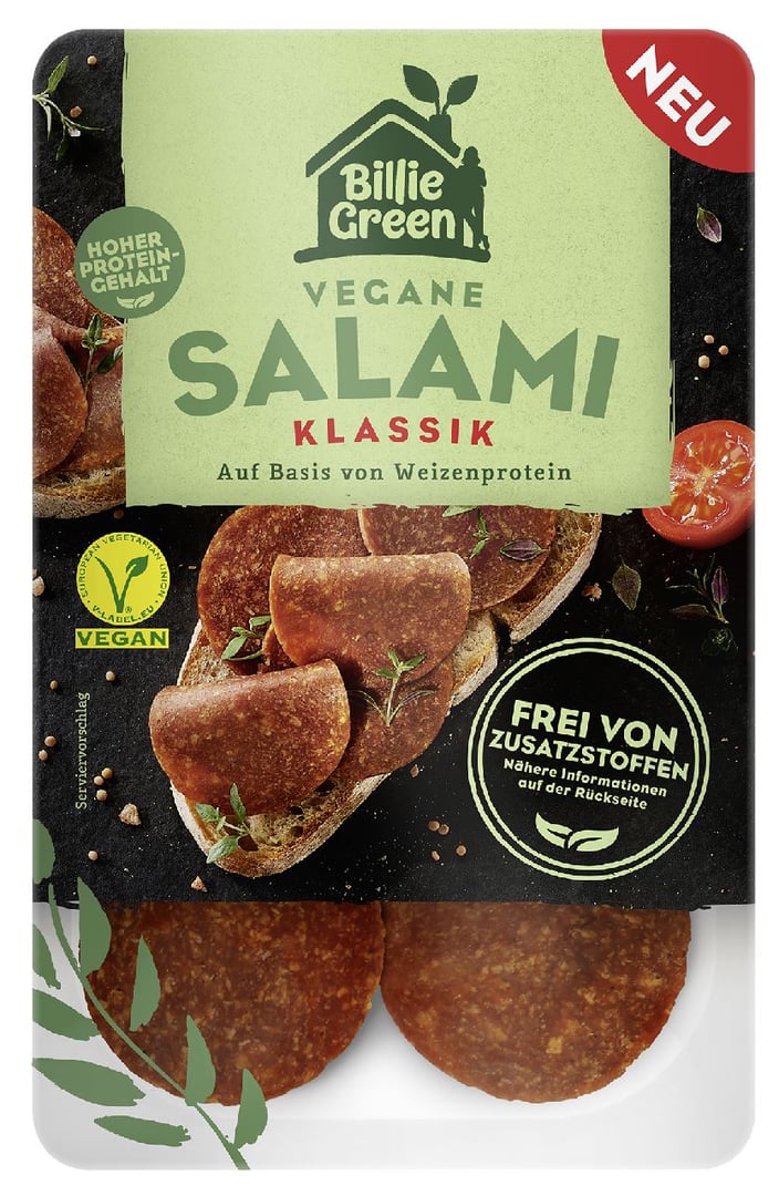 Billie Green - Vegane Salami gekühlt - 70 g Schale