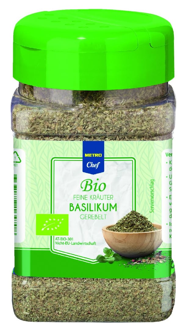 METRO Chef Bio - Basilikum gerebelt - 54 g Stück